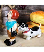 Ouch! Lady And The Tramp Dog Kissing Magnetic Ceramic Salt Pepper Shaker... - $16.99