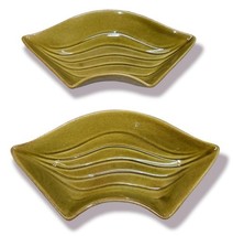 USA Vintage California Pottery L34 set of 2 Avacado dish Lazy Susan repl... - $351.75 MXN