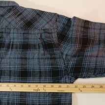 California Shirt Co Men's Blue & Black Flannel Button Up Shirt Measured Chest 43 image 10