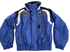 SPYDER Ski Snow Board Jacket Coat Full Zip Blue Black Men&#39;s Small - £43.52 GBP