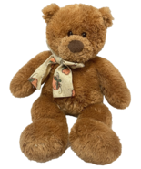 Vintage Gund 88331 Plush Brown Bear Patches with Bow 11 in - £11.00 GBP
