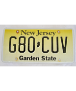 VINTAGE NEW JERSEY GARDEN STATE LICENSE PLATE &quot; G80 CUV &quot; STATE MAP &amp; YE... - $18.81