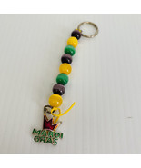 Mardi Gras Keychain With Charm Purple Green Gold Beads New Orleans Louis... - £22.57 GBP