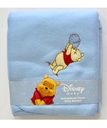 Disney Winnie The Pooh Embroidered Baby Blanket 30 x 40 in. 100% Polyest... - £5.36 GBP