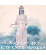 1966 Kotex Sanitary Napkin Soft Impressions Advertisement Female Hygiene... - $42.08 CAD