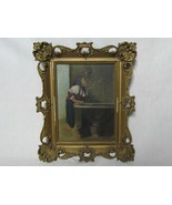 VINTAGE &#39;ROMAN GIRL AT FOUNTAIN&#39; OIL PAINTING GORGEOUS FRAME!!! - £99.91 GBP