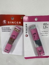 (2) Flexible Vinyl Singer 60”Cloth Tape Measure  Sewing Tailors Waterproof Koi - £5.68 GBP