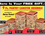 Free Canister Set Advertising Ace Auto Furniture St Louis MO Chrome Post... - £9.29 GBP