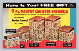 Free Canister Set Advertising Ace Auto Furniture St Louis MO Chrome Postcard C18 - £9.29 GBP