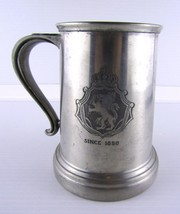 Pewter Clear Bottom Beer Mug with English Lion Crest &quot;Since 1850&quot; - £7.84 GBP