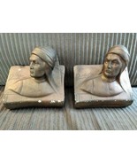 Vintage Plaster Cast Dante Bookends - £39.19 GBP