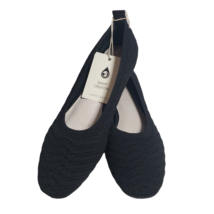 Sanctuary Womens Social Leather Black Closed Toe Slip On Ballet Flats Shoes Sz 5 - £40.20 GBP