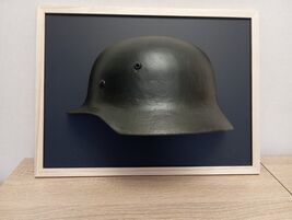 German WW2 era half helmet M35- wall plaque - wall art - plastic replica - $73.28