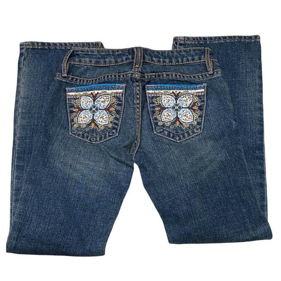 Primary image for Gap embellished back pocket denim jeans girls size 6