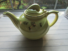 Vtg Hall 0799 Parade Teapot Canary Yellow With Standard Gold 6 Cup Usa - £18.13 GBP