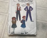 Simplicity Girls Pull on Pants, Skirt &amp; Lined Jacket Size 4 Uncut Patter... - $13.97