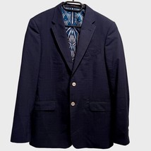 Ted Baker London Modern Fit Mens Navy Blue Checked Wool Blazer size 40R - £36.32 GBP