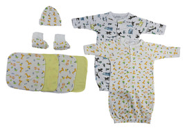 Bambini Newborn (0-6 Months) Unisex Gowns, Cap Booties and Washcloths - ... - $25.24