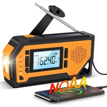 Emergency Solar Hand Crank Radio - Wind Up Battery Operated Am/Fm/Noaa W... - £43.84 GBP