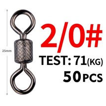 Meredith 50PCS/Lot Fishing Swivels Ball ing Swivel with Safety Snap Solid  Rolli - $46.87