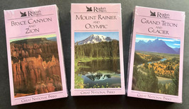 Reader&#39;s Digest &quot;Great National Parks&quot; Vhs Tape 3 Videos Teton Ranier Bryce Zion - £3.36 GBP