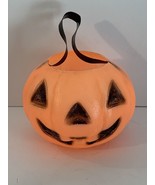 Vtg 1970s Blow Mold Halloween Jack O Lantern Pumpkin Bucket 5x4.5 inch - £6.16 GBP