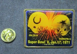 NFL Dallas Cowboys vs. Indianapolis Colts - Super Bowl V, 1/17/71 - Lapel Pin - £4.63 GBP