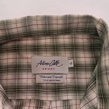 Arturo Calle Men's Cotton Green & Beige Plaid Short Sleeve Button Up Shirt Sz XL image 3