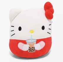 Squishmallow 8” Hello Kitty Holding Cup Of Boba Plush Hot Topic Exclusive - £30.46 GBP