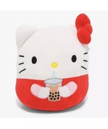 Squishmallow 8” Hello Kitty Holding Cup Of Boba Plush Hot Topic Exclusive - $704.57 MXN
