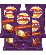 SABRITAS EXTRA FLAMIN HOT CHIPS 45g Box With 5 bags papas snacks Mexican... - £13.25 GBP