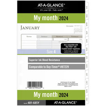 AT-A-GLANCE (481-685Y) 2024 Monthly Planner Refill Pages White/Gray - $16.82