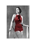 1930s Halter Swim or Bathing Suit Criss Cross Back - Crochet pattern (PD... - £2.99 GBP