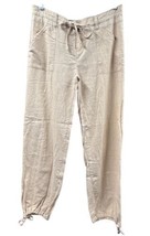 Hammer Pants Womens Small Linen Blend Tan Lightweight Beachy Drawstring ... - £13.92 GBP