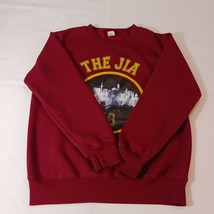 KZ THE JIA Men's Red Cotton Blend Long Sleeve Pullover Graphic Sweater Sz Large image 8