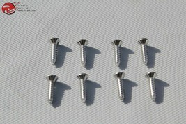 Chevy GM Door Sill Plate Headlamp Bezel Shift plate Screw Set 8 Piece Chrome New - £11.25 GBP