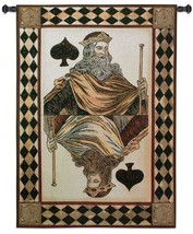 38x53 KING OF SPADES Playing Card Game Room Retro Decor Tapestry Wall Hanging - £130.57 GBP