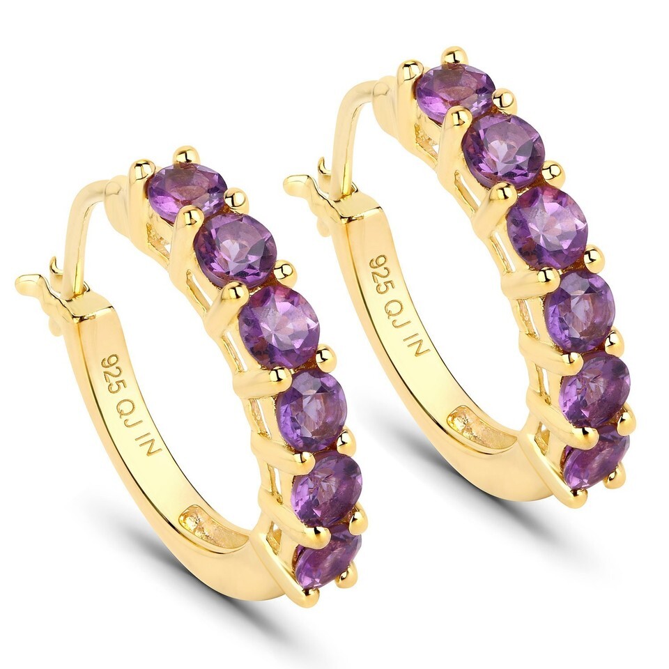 Amethyst .925 Sterling Silver Earrings - $85.14