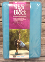 Lotus Yoga Block Foam 3&quot; x 6&quot; x 9&quot; Blue Balance &amp; Flexibilty Brand New S... - $10.41