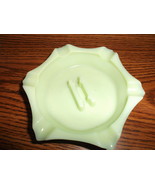 Green Jadite Hexagon Ashtray with Center Matchbook Holder - $34.19 CAD