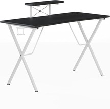 Flash Furniture Gaming Desk - Black/White Computer Desk - 51.5&quot; Gamers Table - £105.83 GBP