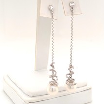 Akoya Pearl Earrings 14 KT Gold Certified $999 013431 - £468.97 GBP