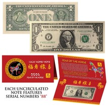 2026 Lunar Chinese New YEAR of the HORSE Lucky US $1 Bill w/ Red Folder ... - $10.95
