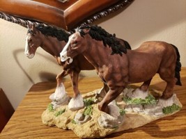 Artist Resin Model Horse Clydesdales Young&#39;s #33205 Item PA30037R 10&quot;x15&quot; - £23.88 GBP