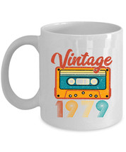 Vintage 1979 Coffee Mug 45 Year Old Retro Cassette Tape Cup 45th Birthday Gift - £11.83 GBP