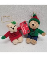 Hallmark Mini Kiss Kiss Magnetic Kissing Bears Plush Christmas Ornaments - $12.77