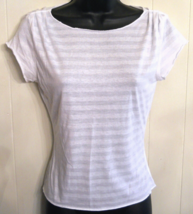 No Boundaries T Shirt Butterfly Knit Top White Cotton Shirt size Jr Medium - $9.82