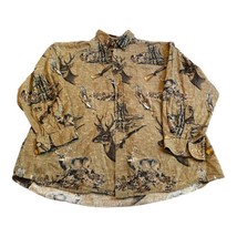 Rugged Earth Outfitters Brown Deer Hunting Button Down Shirt Mens Size XL Cowboy - £22.36 GBP