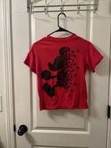 Disney Mickey Bouse Boys Graphic Print Short Sleeve T-Shirt Size M Red Black - £16.84 GBP