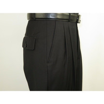 Men Apollo King Banded Collarless suit Mandarin Military Style 5button K1 Black image 4